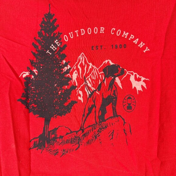 Coleman Men's Red T-Shirt The Outdoor Company Est. 1900 100% Cotton Size M - Picture 1 of 6